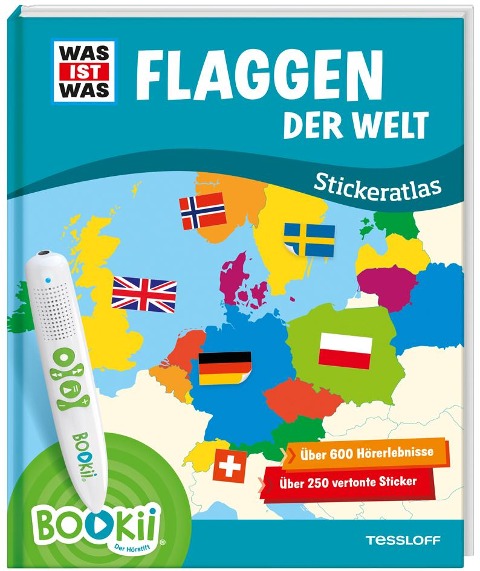 BOOKii® WAS IST WAS Stickeratlas Flaggen der Welt. - Manfred Baur, Sebastian Haßler