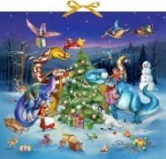 Cover-Bild zum Titel 'Wand-Adventskalender - Dinosaurier im Weihnachtsfieber' von ''