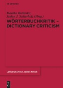 Cover-Bild zum Titel 'Wörterbuchkritik - Dictionary Criticism' von ''