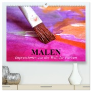 Cover-Bild zum Titel 'Malen. Impressionen aus der Welt der Farben (hochwertiger Premium Wandkalender 2026 DIN A2 quer), Kunstdruck in Hochglanz' von 'Elisabeth Stanzer'