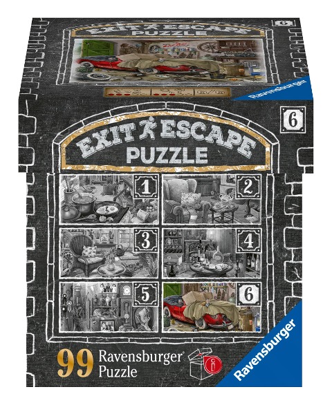 Ravensburger EXIT Puzzle 16882 - Im Gutshaus Garage - 99 Teile Puzzle für Erwachsene und Kinder ab 14 Jahren - 
