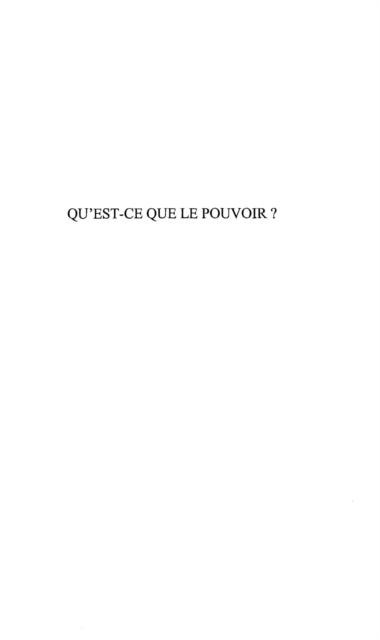 Qu'est-ce que le pouvoir? - Diangitukwa Fweley