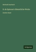 Cover-Bild zum Titel 'B. de Spinoza's Sämmtliche Werke' von 'Berthold Auerbach'