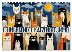 Cover-Bild zum Titel 'Schnurrendes Katzengetümmel (Wandkalender 2026 DIN A3 quer), CALVENDO Monatskalender' von 'Renate Utz'