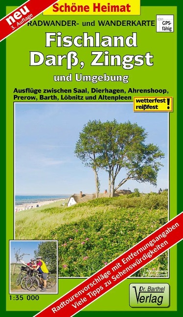 Fischland, Darß, Zingst und Umgebung Radwander- und Wanderkarte 1 : 35 000 - 