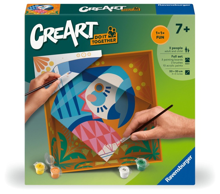 CreArt, Malen nach Zahlen Do it together - Papagei - 