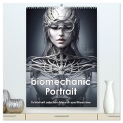 Cover-Bild zum Titel 'Biomechanic Portrait - Schönheit zwischen Mensch und Maschine (hochwertiger Premium Wandkalender 2026 DIN A2 hoch), Kunstdruck in Hochglanz' von 'Ulrich Allgaier (Ullision)'