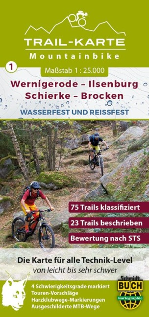 MTB Trail-Karte Harz: Wernigerode - Ilsenburg - Schierke - Brocken - Maximilian Schmidt
