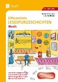 Cover-Bild zum Titel 'Differenzierte Lesespurgeschichten Musik' von 'Sandra Blomann, Julia Schlimok'