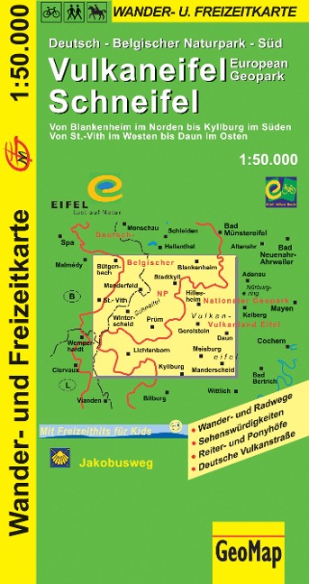 Vulkaneifel Schneifel Wander- und Freizeitkarte 1:50.000 - 