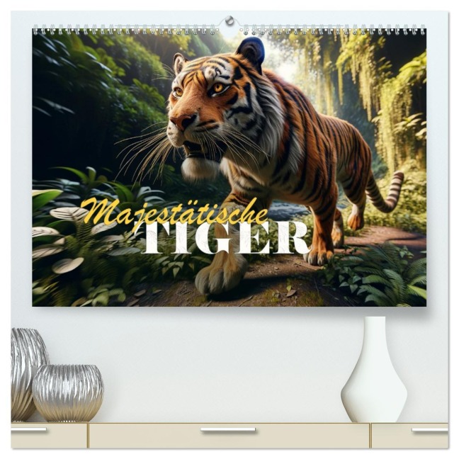Majestätische Tiger (hochwertiger Premium Wandkalender 2026 DIN A2 quer), Kunstdruck in Hochglanz - Peter R. Stuhlmann