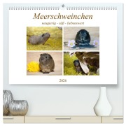Cover-Bild zum Titel 'MEERSCHWEINCHEN neugierig - süß - liebenswert (hochwertiger Premium Wandkalender 2026 DIN A2 quer), Kunstdruck in Hochglanz' von 'Petra Fischer'