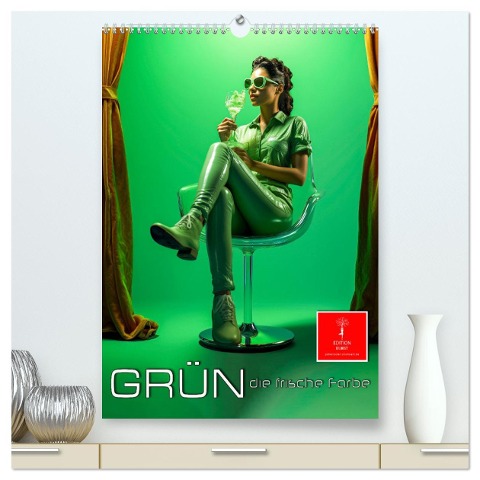 Grün, die frische Farbe (hochwertiger Premium Wandkalender 2025 DIN A2 hoch), Kunstdruck in Hochglanz - Peter Roder