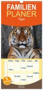 Familienplaner 2026 - Tiger mit 5 Spalten (Wandkalender, 21 x 45 cm) CALVENDO - Jörg Hennig