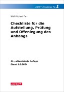Cover-Bild zum Titel 'FARR Checkliste 1 für die Aufstellung, Prüfung und Offenlegung des Anhangs' von 'Wolf-Michael Farr'