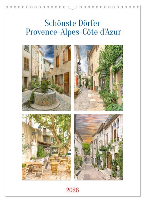 Schönste Dörfer - Provence-Alpes-Côte d'Azur (Wandkalender 2026 DIN A3 hoch), CALVENDO Monatskalender - Bodo Schmidt
