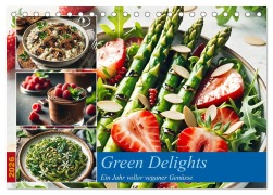 Cover-Bild zum Titel 'Green Delights - Ein Jahr voller veganer Genüsse (Tischkalender 2026 DIN A5 quer), CALVENDO Monatskalender' von 'Claudia Schimmack'
