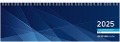 Tischquerkalender blau 2025 - 32x10,5 cm - 1 Woche auf 2 Seiten - Bürokalender mit Monatsübersichten - Stundeneinteilung 7 - 20 Uhr - 176-0015 - 