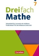 Cover-Bild zum Titel 'Dreifach Mathe 7. Schuljahr - Zu allen Ausgaben - Arbeitsheft für Lernende mit erhöhtem Förderbedarf' von ''