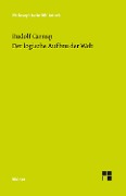 Cover-Bild zum Titel 'Der logische Aufbau der Welt' von 'Rudolf Carnap'