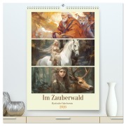 Cover-Bild zum Titel 'Im Zauberwald. Mystische Fabelwesen (hochwertiger Premium Wandkalender 2026 DIN A2 hoch), Kunstdruck in Hochglanz' von 'Rose Hurley'