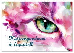 Katzensymphonie in Aquarell (Wandkalender 2026 DIN A2 quer), CALVENDO Monatskalender - Ally Bee