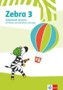 Cover-Bild zum Titel 'Zebra 3. Arbeitsheft Sprache mit Videos und interaktiven Übungen Klasse 3' von ''