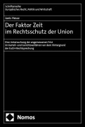 Cover-Bild zum Titel 'Der Faktor Zeit im Rechtsschutz der Union' von 'Janis Hesse'
