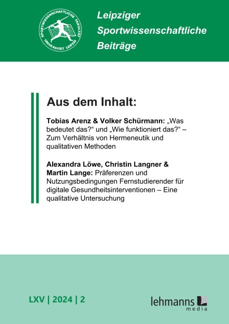 Leipziger Sportwissenschaftliche Beiträge - 