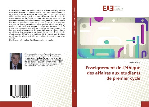 Enseignement de l'éthique des affaires aux étudiants de premier cycle - David Schein