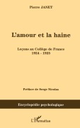 Cover-Bild zum Titel 'L'amour et la haine' von 'Pierre Janet'
