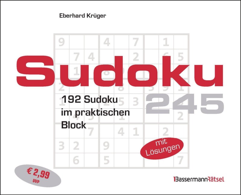 Sudokublock 245 (5 Exemplare à 2,99 EUR) - Eberhard Krüger