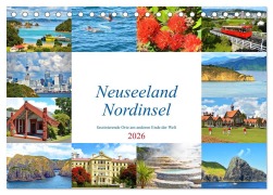 Cover-Bild zum Titel 'Neuseeland Nordinsel - faszinierende Orte am anderen Ende der Welt (Tischkalender 2026 DIN A5 quer), CALVENDO Monatskalender' von 'Nina Schwarze'