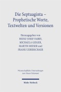 Cover-Bild zum Titel 'Die Septuaginta - Prophetische Worte, Textwelten und Versionen' von ''