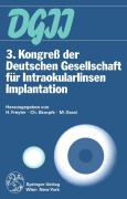 Cover-Bild zum Titel '3. Kongreß der Deutschen Gesellschaft für Intraokularlinsen Implantation' von ''