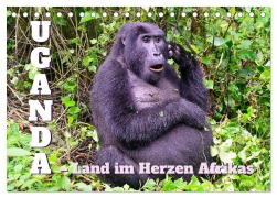 Uganda - Land im Herzen Afrikas (Tischkalender 2026 DIN A5 quer), CALVENDO Monatskalender - 