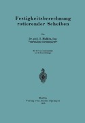Cover-Bild zum Titel 'Festigkeitsberechnung rotierender Scheiben' von 'I. Malkin'