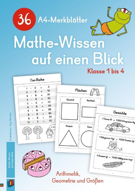 36 A4-Merkblätter Mathe-Wissen auf einen Blick - Klasse 1 bis 4 - 