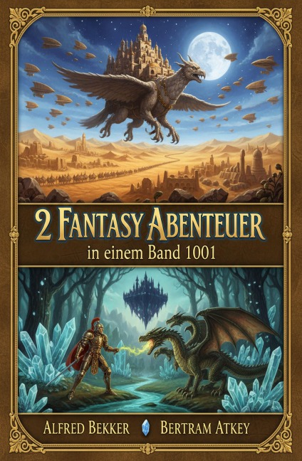 2 Fantasy Abenteuer in einem Band 1001: Der geächtete Zentaur / Yarum und die Saphirflamme von Zaroon - Alfred Bekker, Bertram Atkey