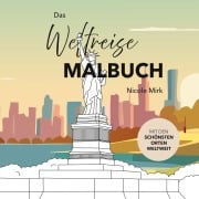Cover-Bild zum Titel 'Das Weltreise Malbuch' von 'Nicole Mirk'