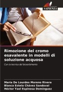 Cover-Bild zum Titel 'Rimozione del cromo esavalente in modelli di soluzione acquosa' von 'María de Lourdes Moreno Rivera, Blanca Estela Chávez Sandoval, Héctor Yael Espinosa Domínguez'