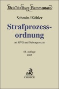 Cover-Bild zum Titel 'Strafprozessordnung. StPO' von 'Bertram Schmitt, Marcus Köhler'