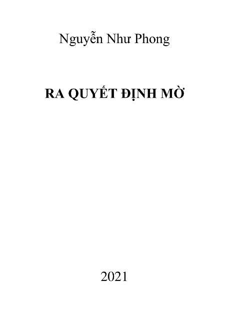 Ra quy¿t d¿nh m¿ - Phong Nguy¿n Nhu