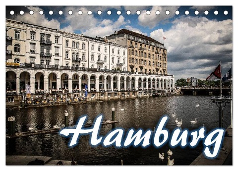 Hamburg (Tischkalender 2024 DIN A5 quer), CALVENDO Monatskalender - Oliver Pinkoss Photostorys