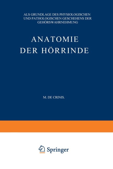 Anatomie der Hörrinde - Max De Crinis