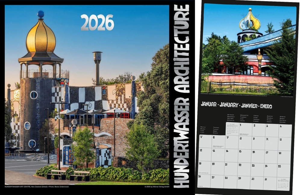 Hundertwasser Broschürenkalender Architektur 2026 - 