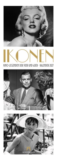 Ikonen Triplet-Kalender 2027 | Kino-Legenden der 50er und 60er - Ackermann Kunstverlag GmbH