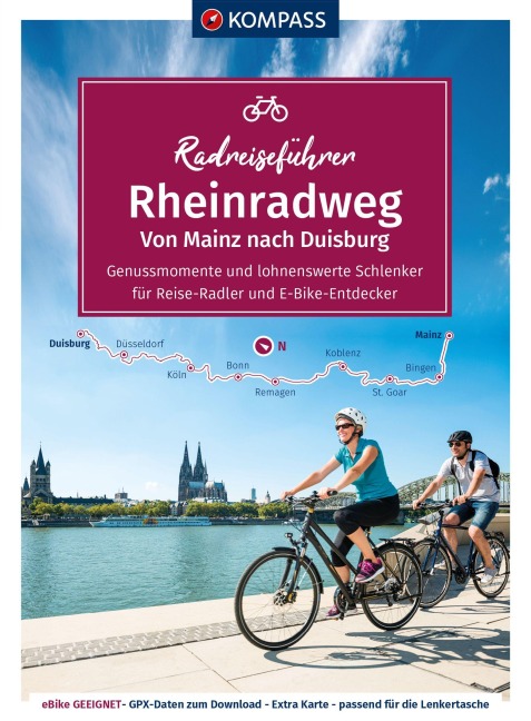 KOMPASS Radreiseführer Rheinradweg von Mainz bis Duisburg - 