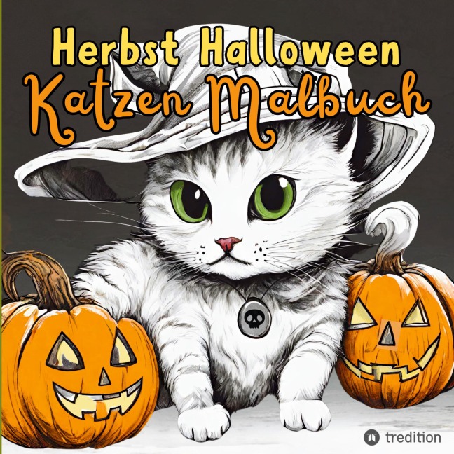 Malbuch Katze Halloween Herbst Kreativ Antistress Ausmalbilder für Erwachsene Jugendliche Teenager Kinder Malbuch Herbst Geschenk für Katzenfans - Kenya Kooper