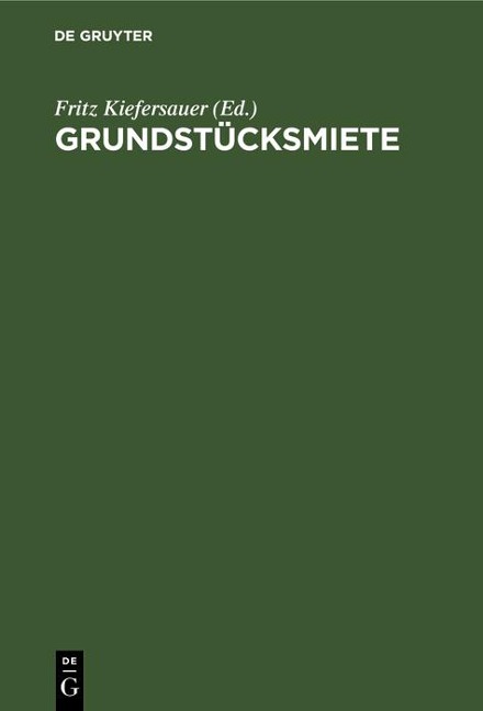 Grundstücksmiete - 